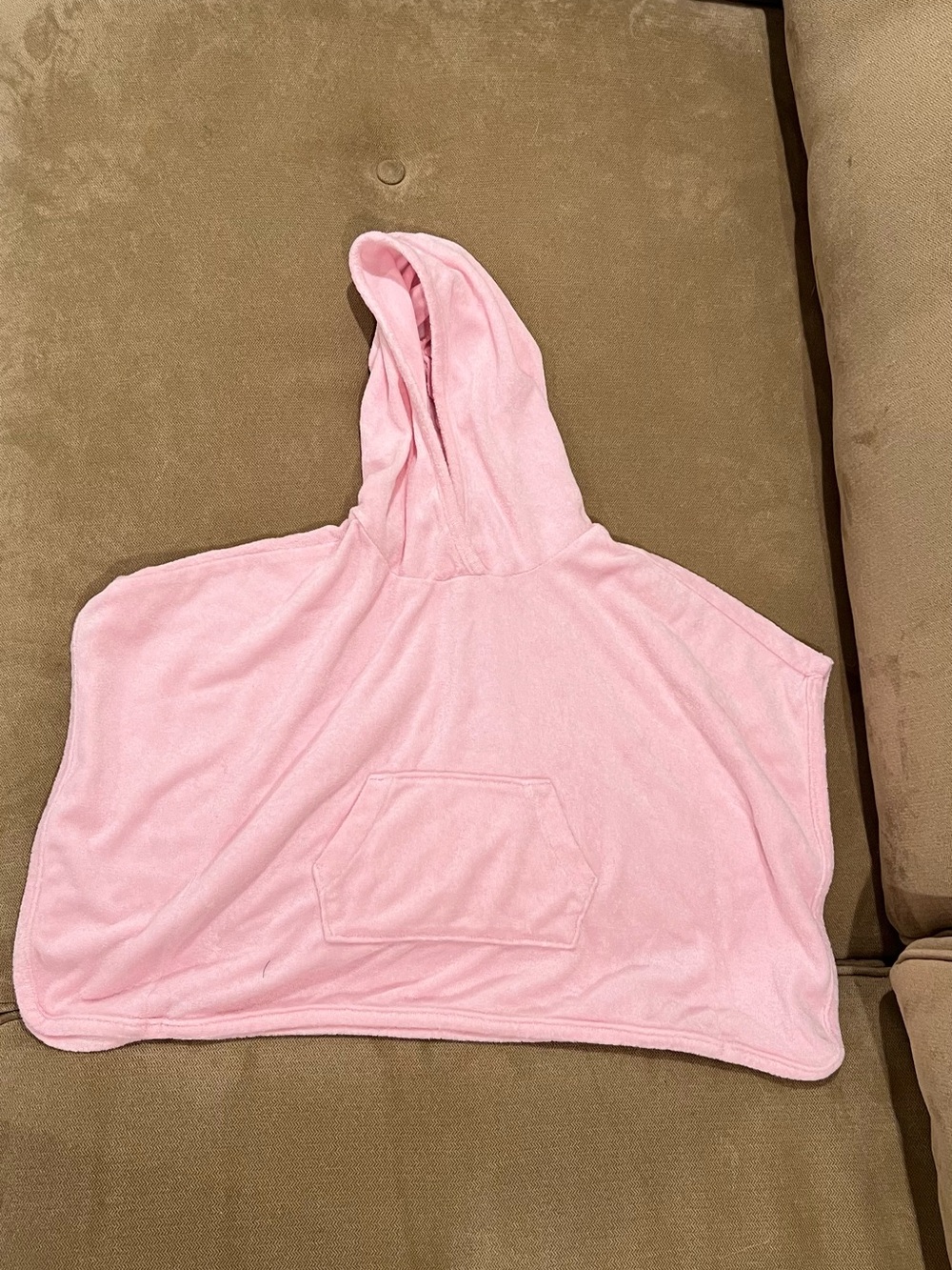 Old Navy Light Pink Plush Hooded Poncho